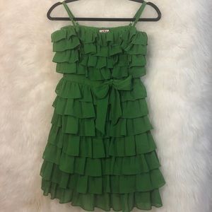 Juicy Couture Green Ruffle Dress